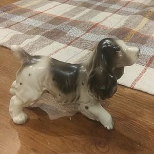 Vintage Black And White Spaniel Dog